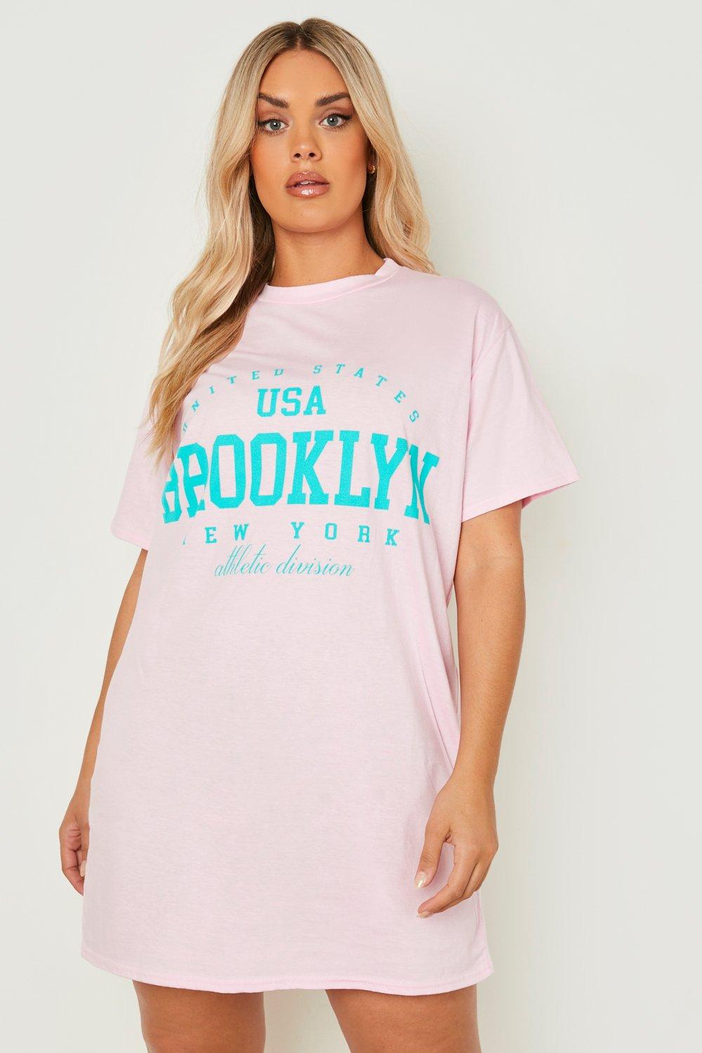 Baby pink store t shirt dress